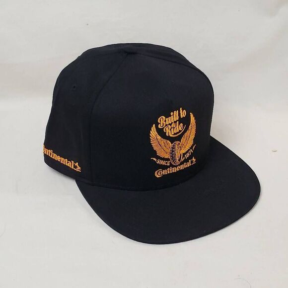 Continental Black Adjustable Baseball Cap - Picture 1 of 7